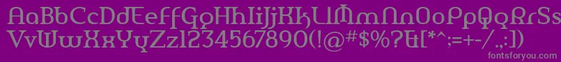 AmerikaPro Font – Gray Fonts on Purple Background