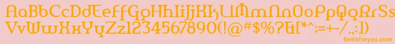 Шрифт AmerikaPro – оранжевые шрифты на розовом фоне