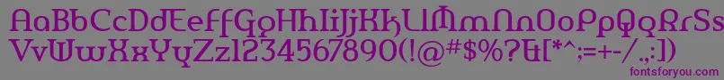 Шрифт AmerikaPro – фиолетовые шрифты на сером фоне