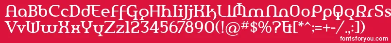 フォントAmerikaPro – 赤い背景に白い文字