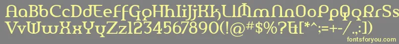 AmerikaPro Font – Yellow Fonts on Gray Background