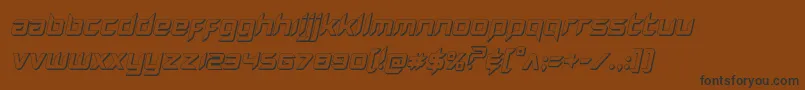 Hollowpoint3Dital Font – Black Fonts on Brown Background