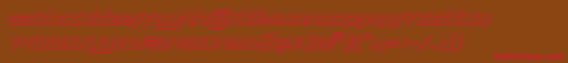 Hollowpoint3Dital Font – Red Fonts on Brown Background