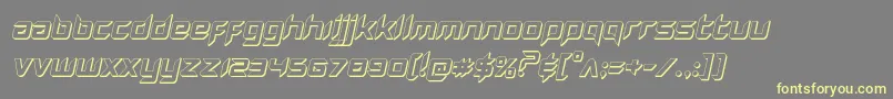 Hollowpoint3Dital Font – Yellow Fonts on Gray Background