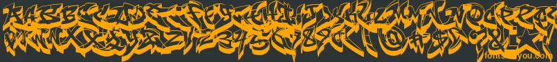 RaseoneFat3D Font – Orange Fonts on Black Background