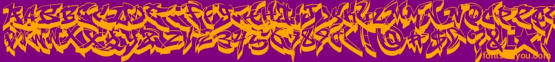RaseoneFat3D Font – Orange Fonts on Purple Background