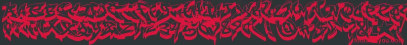 RaseoneFat3D-Schriftart – Rote Schriften auf schwarzem Hintergrund