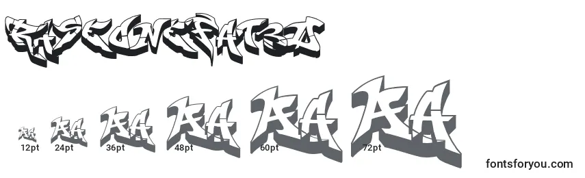 Größen der Schriftart RaseoneFat3D