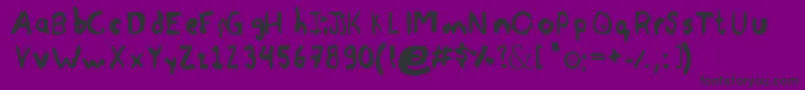 フォントAhCarbon – 紫の背景に黒い文字