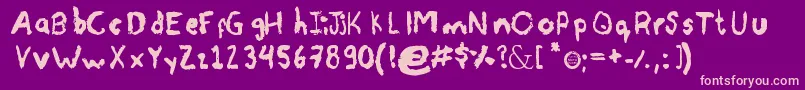 AhCarbon Font – Pink Fonts on Purple Background