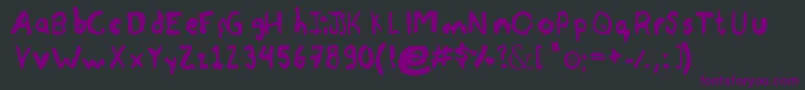 フォントAhCarbon – 黒い背景に紫のフォント