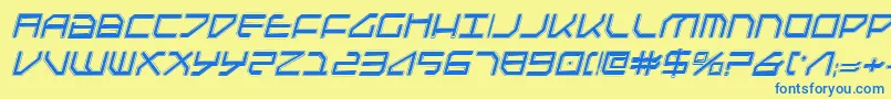 Federapolisci Font – Blue Fonts on Yellow Background