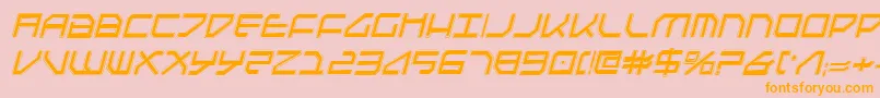 Federapolisci Font – Orange Fonts on Pink Background