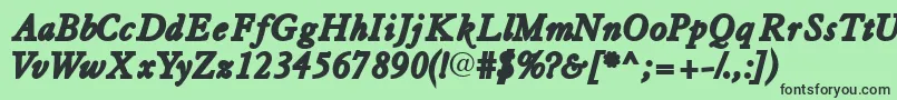 Tiascossk ffy Font – Black Fonts on Green Background
