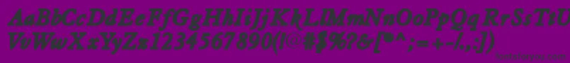 Tiascossk ffy Font – Black Fonts on Purple Background