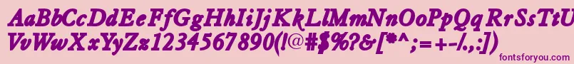 Tiascossk ffy Font – Purple Fonts on Pink Background