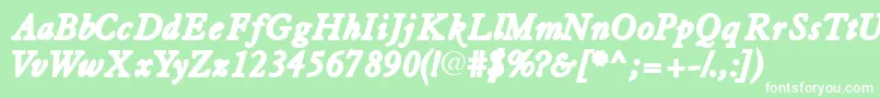Tiascossk ffy Font – White Fonts on Green Background