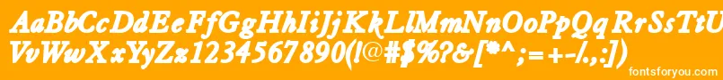 Tiascossk ffy Font – White Fonts on Orange Background