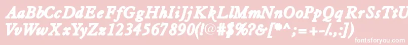 Tiascossk ffy Font – White Fonts on Pink Background