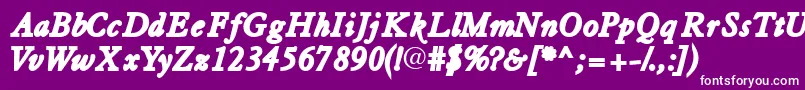 Tiascossk ffy Font – White Fonts on Purple Background