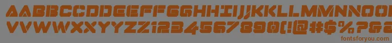 Dominojacksemital-Schriftart – Braune Schriften auf grauem Hintergrund
