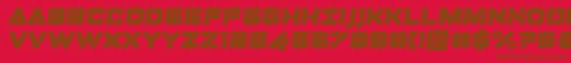Dominojacksemital Font – Brown Fonts on Red Background