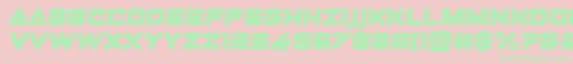 Dominojacksemital Font – Green Fonts on Pink Background