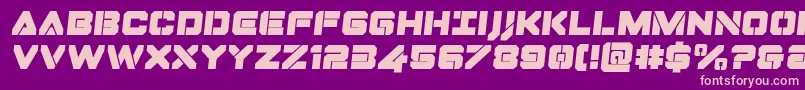 Dominojacksemital Font – Pink Fonts on Purple Background