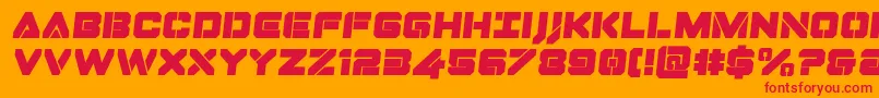Dominojacksemital Font – Red Fonts on Orange Background