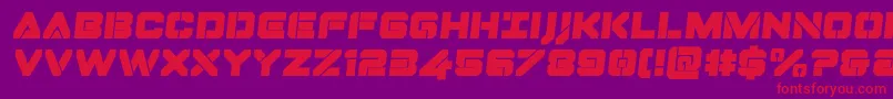 Dominojacksemital Font – Red Fonts on Purple Background