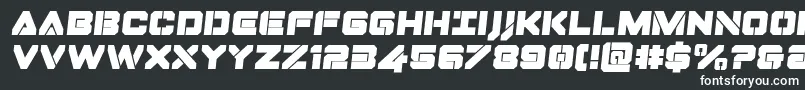 Dominojacksemital-fontti – valkoiset fontit mustalla taustalla