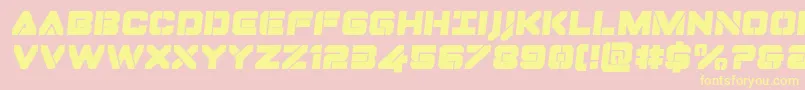 Dominojacksemital Font – Yellow Fonts on Pink Background