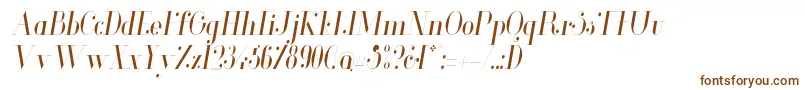 Шрифт GlamorLightcondenseditalic – коричневые шрифты на белом фоне