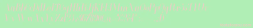 GlamorLightcondenseditalic Font – Pink Fonts on Green Background