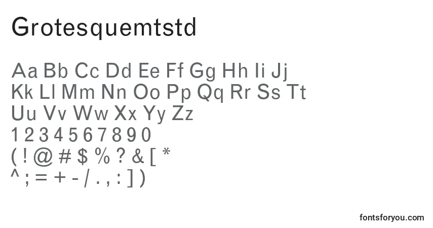 Fuente Grotesquemtstd - alfabeto, números, caracteres especiales