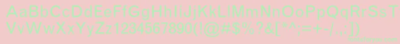 Grotesquemtstd Font – Green Fonts on Pink Background