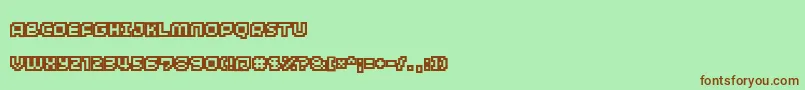 Minimum ffy Font – Brown Fonts on Green Background