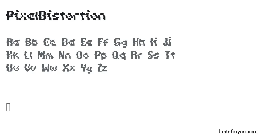PixelDistortion Font – alphabet, numbers, special characters