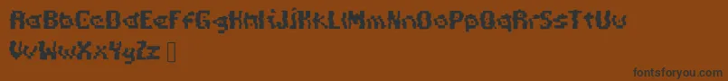 Шрифт PixelDistortion – чёрные шрифты на коричневом фоне