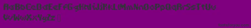 Czcionka PixelDistortion – czarne czcionki na fioletowym tle