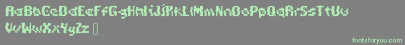 Шрифт PixelDistortion – зелёные шрифты на сером фоне