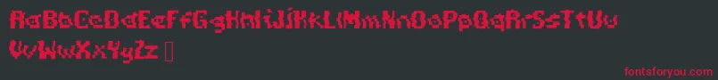 fuente PixelDistortion – Fuentes Rojas Sobre Fondo Negro