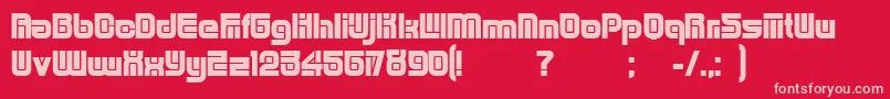 Principality Font – Pink Fonts on Red Background