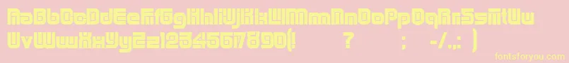 Principality Font – Yellow Fonts on Pink Background