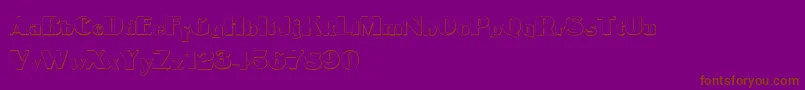 MateusboldBeveled Font – Brown Fonts on Purple Background