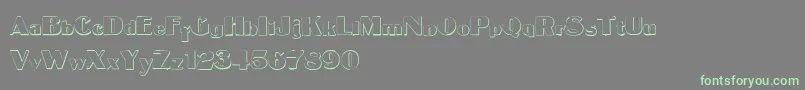 MateusboldBeveled-fontti – vihreät fontit harmaalla taustalla