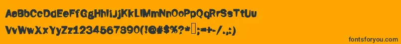 Fati Font – Black Fonts on Orange Background
