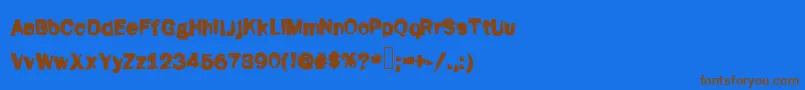 Шрифт Fati – коричневые шрифты на синем фоне