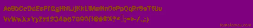 Шрифт Fati – коричневые шрифты на фиолетовом фоне