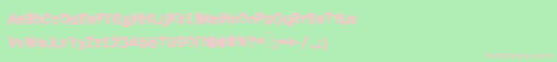 Fati-fontti – vaaleanpunaiset fontit vihreällä taustalla